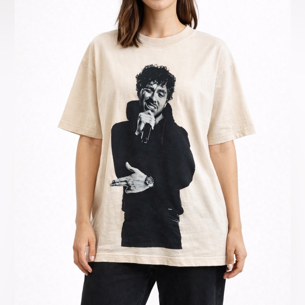 Jack Harlow Come Home The Kids Miss You Tour T Shirt Size Large 2022 Cream